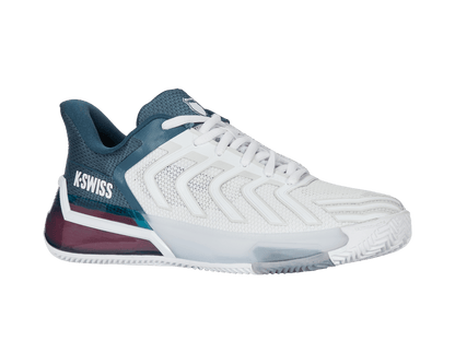 K-Swiss Men's Ultrashot 4 Clay Tennis Shoes – White/Stargazer/Neon Blaze
