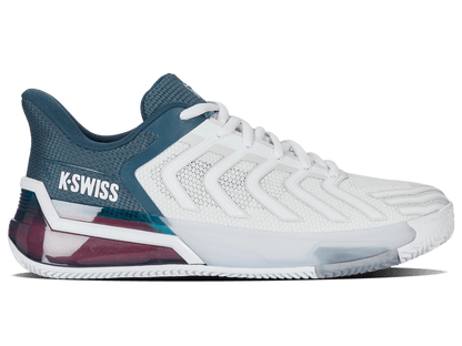 K-Swiss Men's Ultrashot 4 Clay Tennis Shoes – White/Stargazer/Neon Blaze
