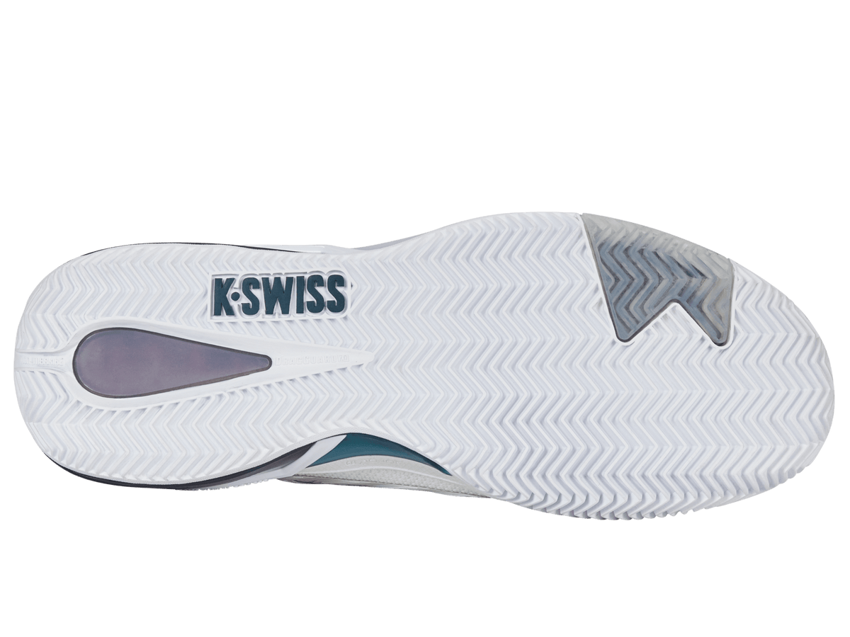 K-Swiss Men's Ultrashot 4 Clay Tennis Shoes – White/Stargazer/Neon Blaze