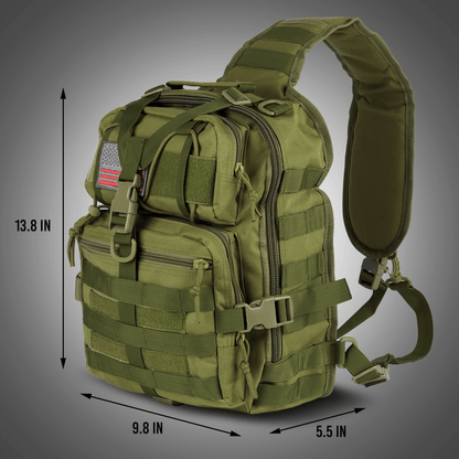 XGear Tactical 14L Range Sling Bag Backpack with Adjustable Strap