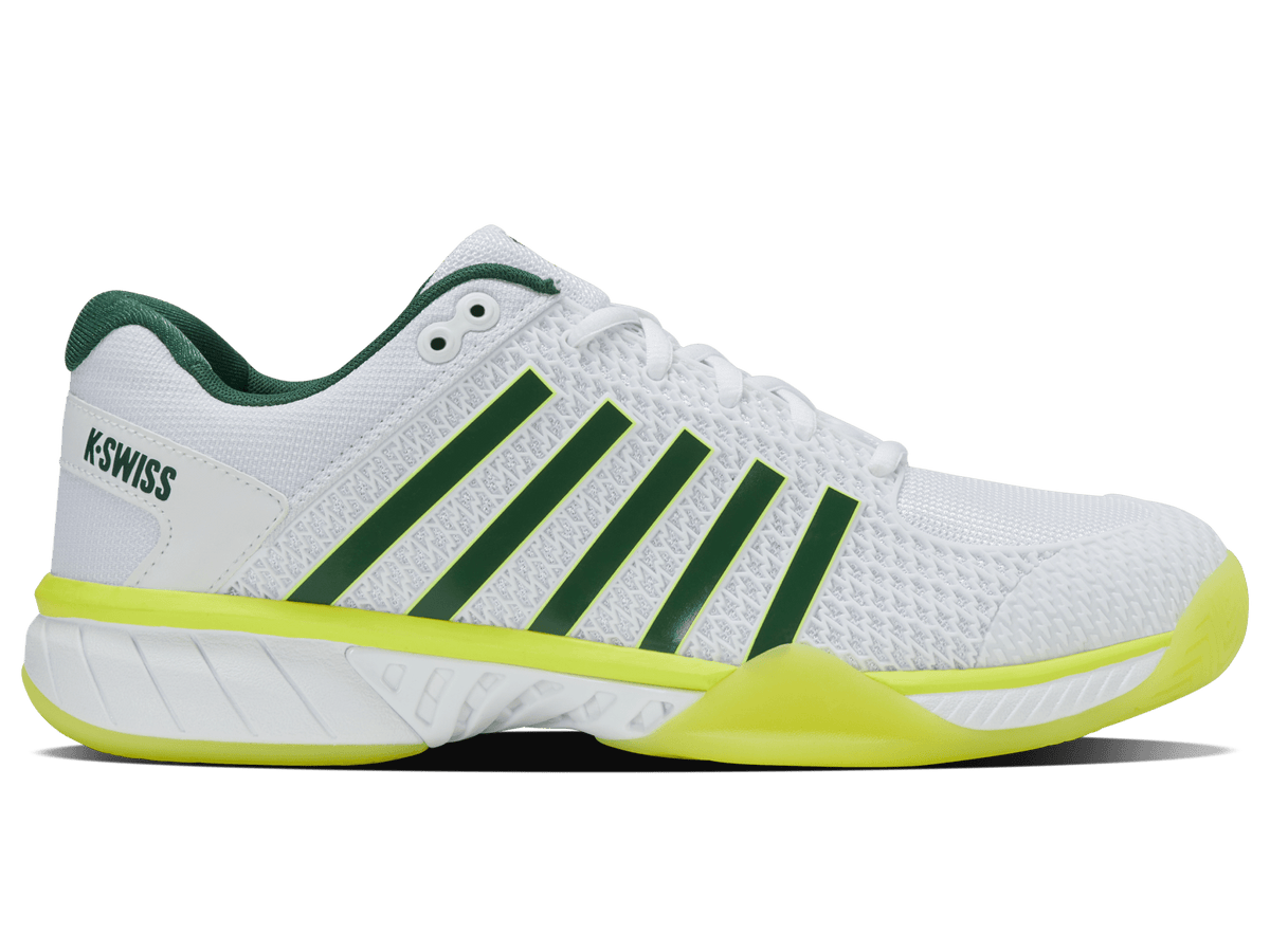 K-Swiss Men's Express Light Pickleball Shoes – White/Neon Lime/Eden