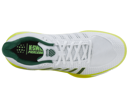 K-Swiss Men's Express Light Pickleball Shoes – White/Neon Lime/Eden