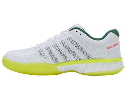K-Swiss Men's Express Light Pickleball Shoes – White/Neon Lime/Eden