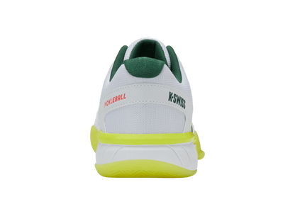 K-Swiss Men's Express Light Pickleball Shoes – White/Neon Lime/Eden