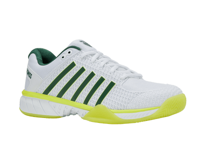 K-Swiss Men's Express Light Pickleball Shoes – White/Neon Lime/Eden