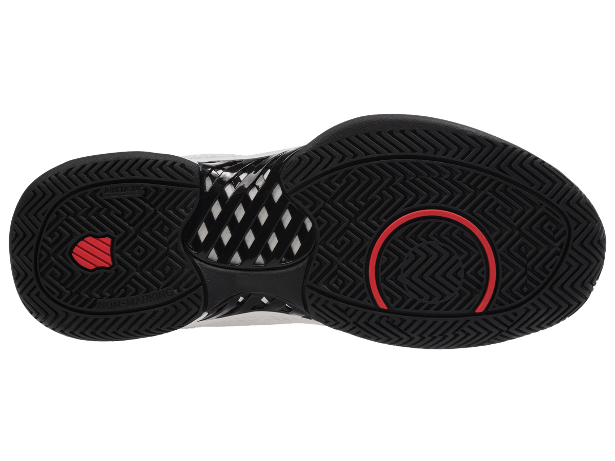 K-Swiss Men's Express Light Pickleball Shoes – White/Black/High Risk Red