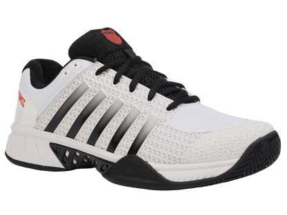 K-Swiss Men's Express Light Pickleball Shoes – White/Black/High Risk Red