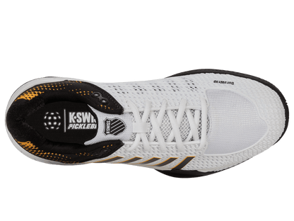 K-Swiss Men's Express Light Pickleball Shoes – 2E Wide, White/Daffodil