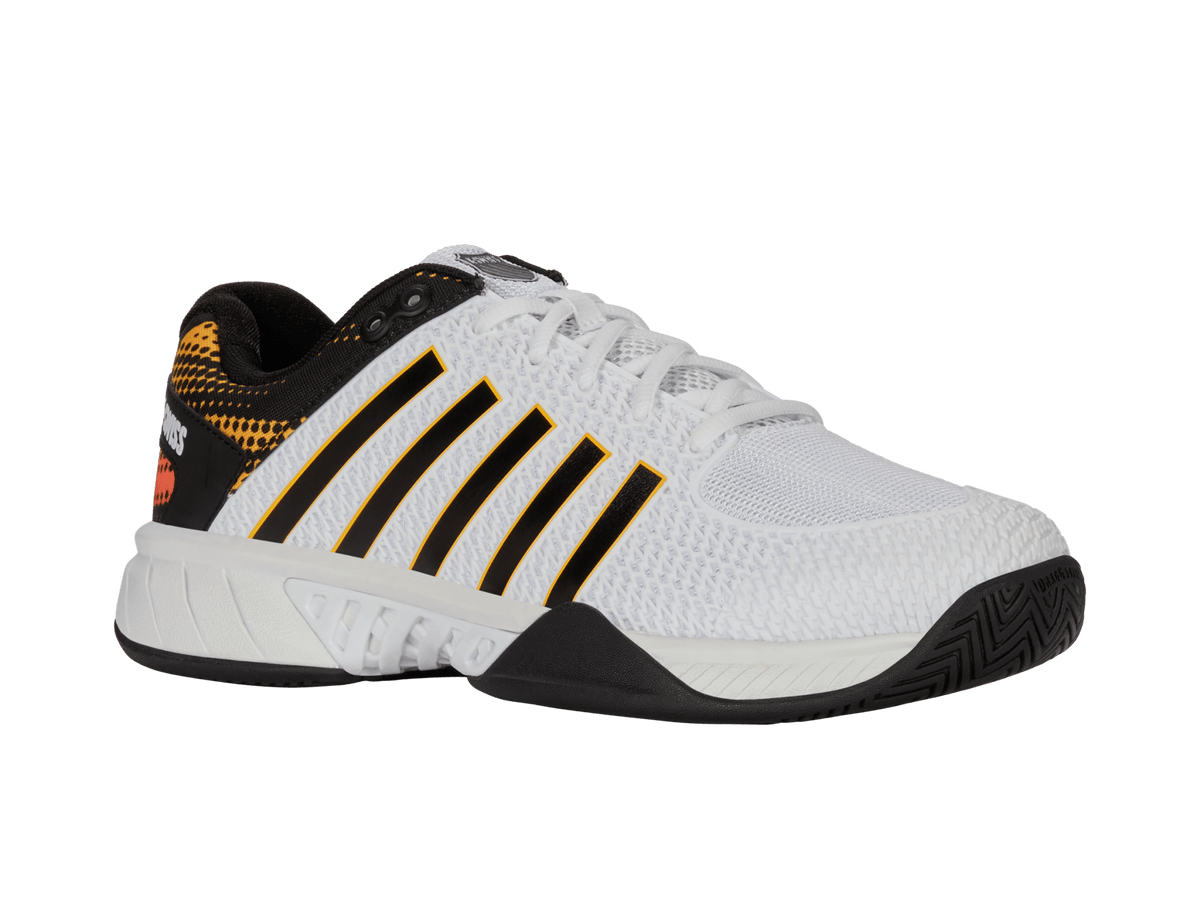K-Swiss Men's Express Light Pickleball Shoes – 2E Wide, White/Daffodil