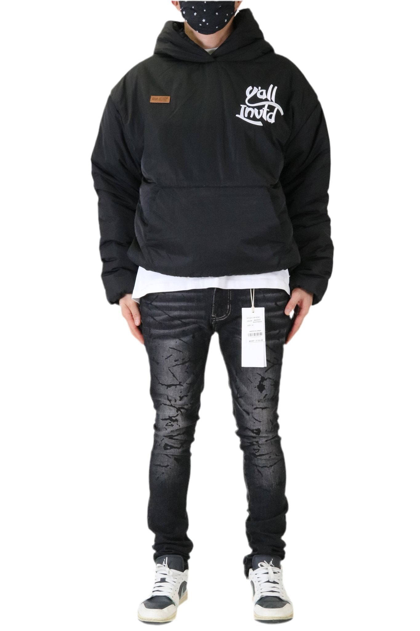 Koala Padded Crop Style Nylon Pullover Jacket