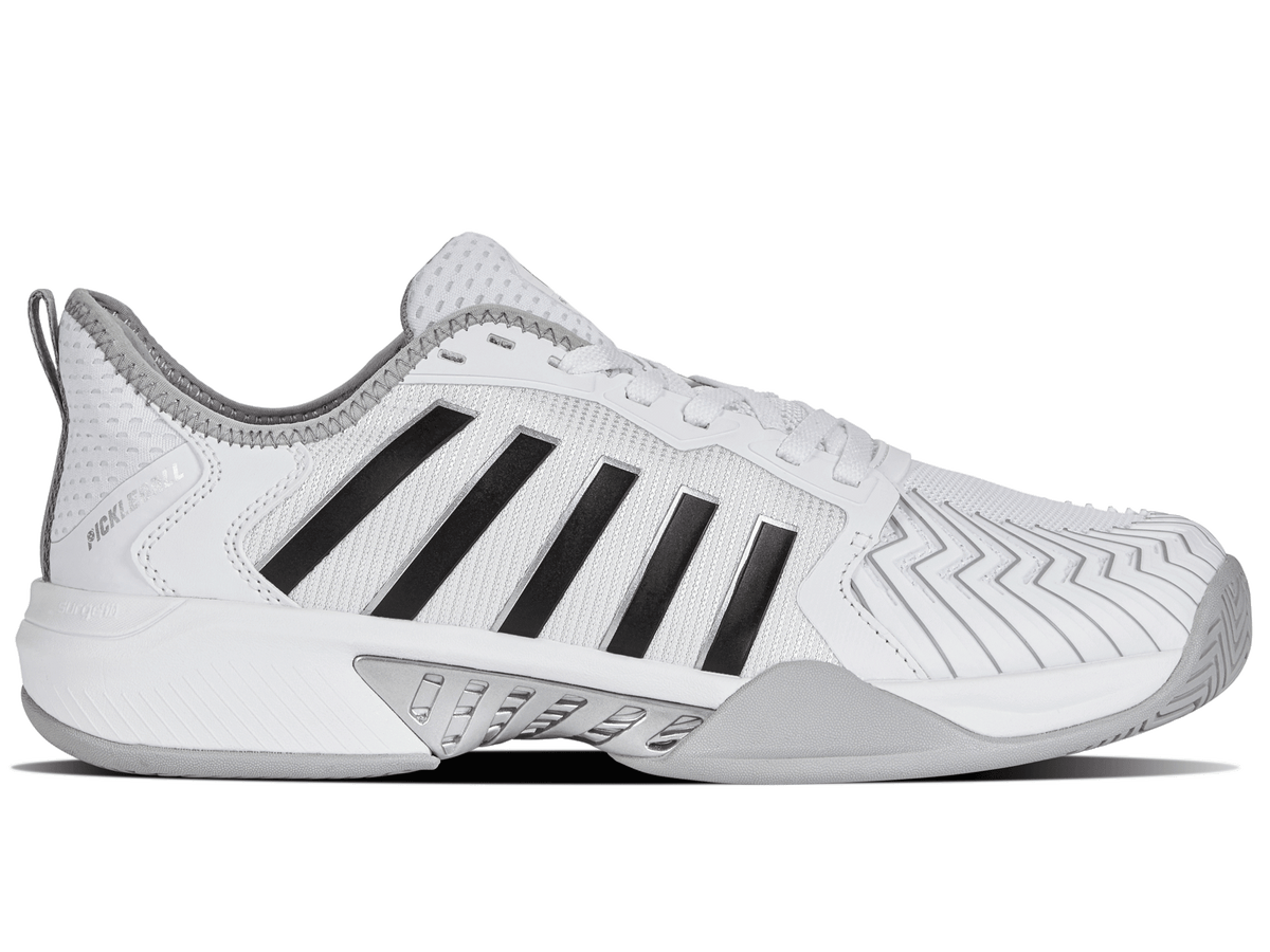 K-Swiss men's Pickleball Supreme shoe in White/High Rise/Black.