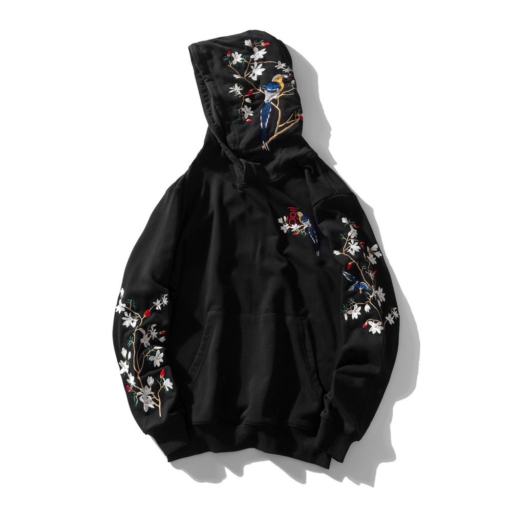 Flowers Embroidery Hoodie