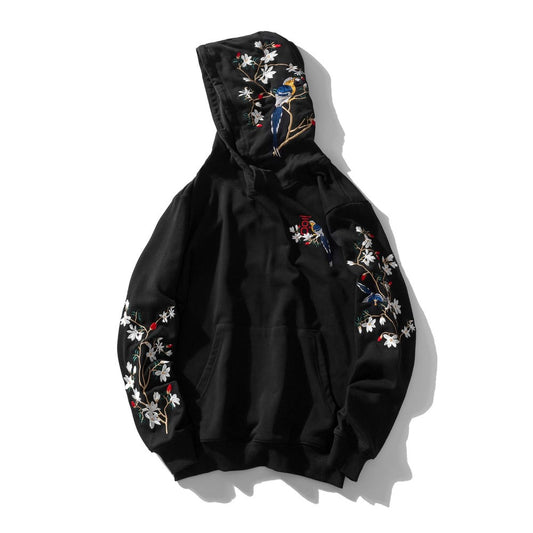 Flowers Embroidery Hoodie