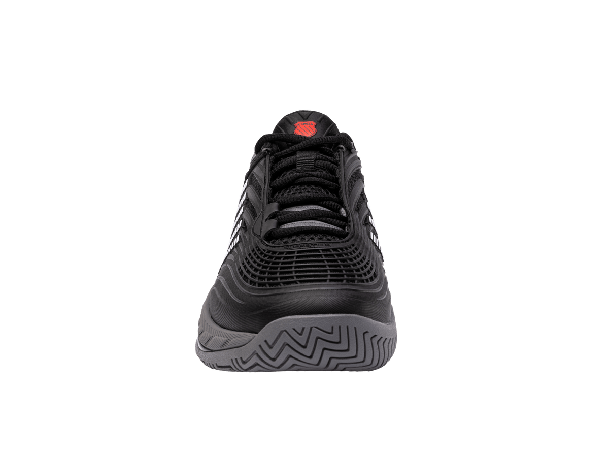 K-Swiss Men's Hypercourt Supreme 2 Tennis Shoes – Black/Steel Gray/Fiery Red