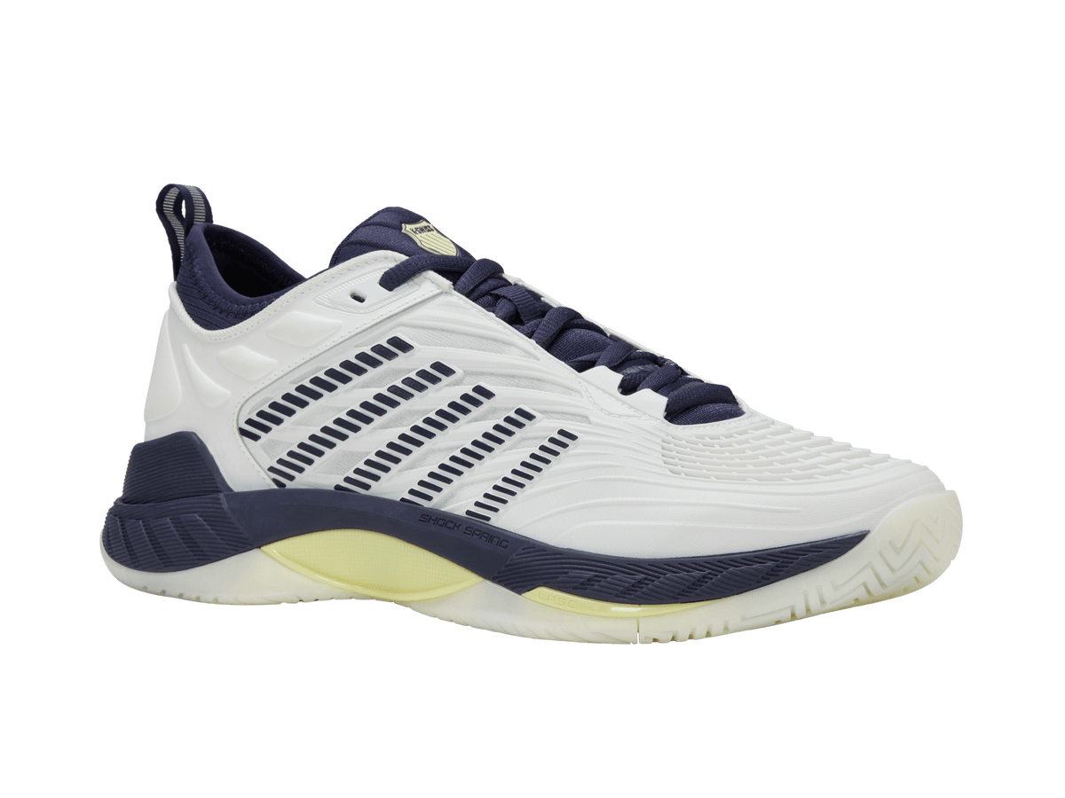 K-Swiss Men's Hypercourt Supreme 2 Court Shoes – Blanc de Blanc/Naval Academy/Luminary Green