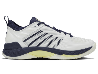 K-Swiss Men's Hypercourt Supreme 2 Court Shoes – Blanc de Blanc/Naval Academy/Luminary Green