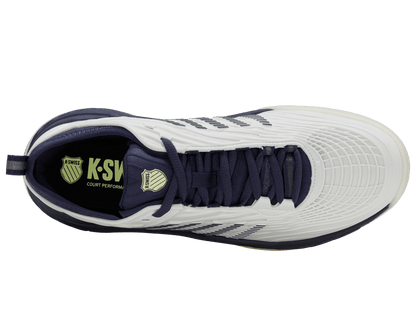K-Swiss Men's Hypercourt Supreme 2 Court Shoes – Blanc de Blanc/Naval Academy/Luminary Green