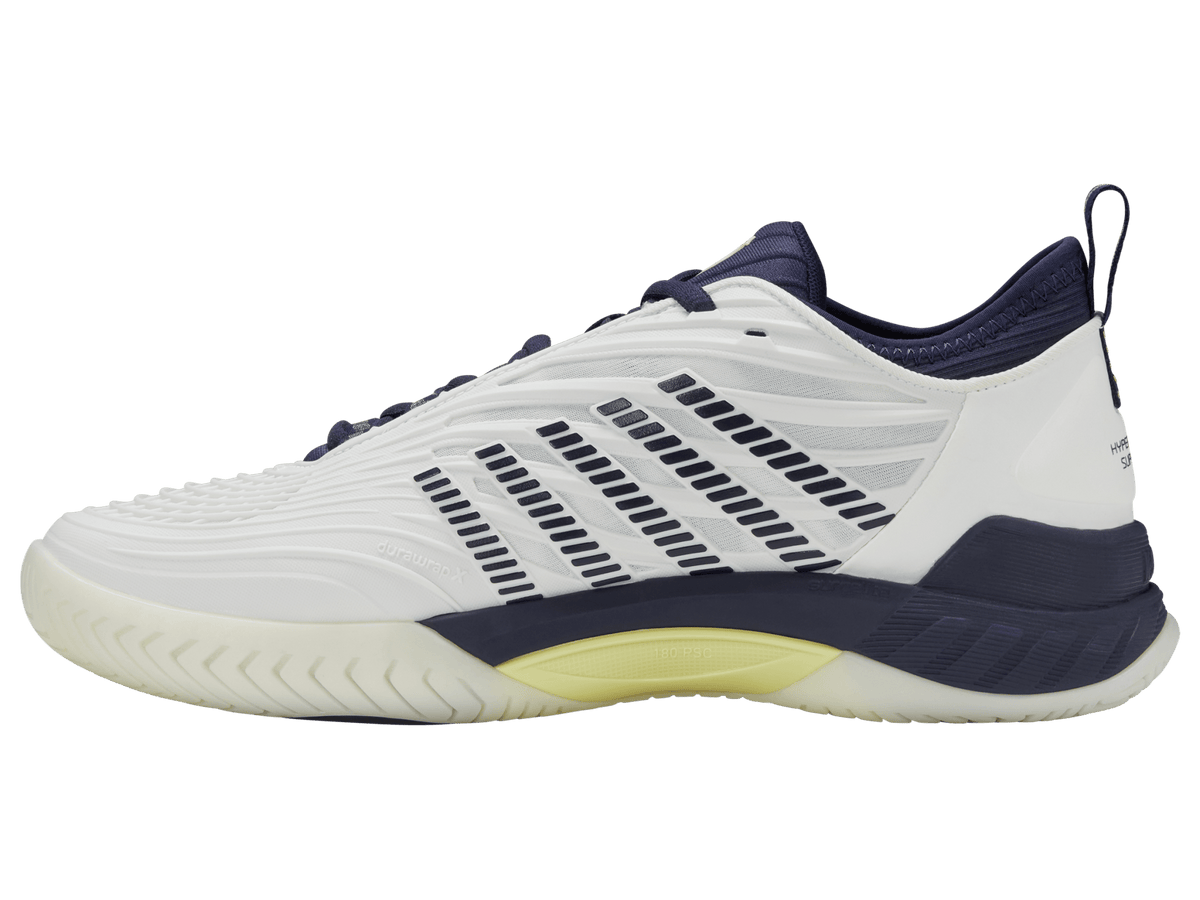 K-Swiss Men's Hypercourt Supreme 2 Court Shoes – Blanc de Blanc/Naval Academy/Luminary Green