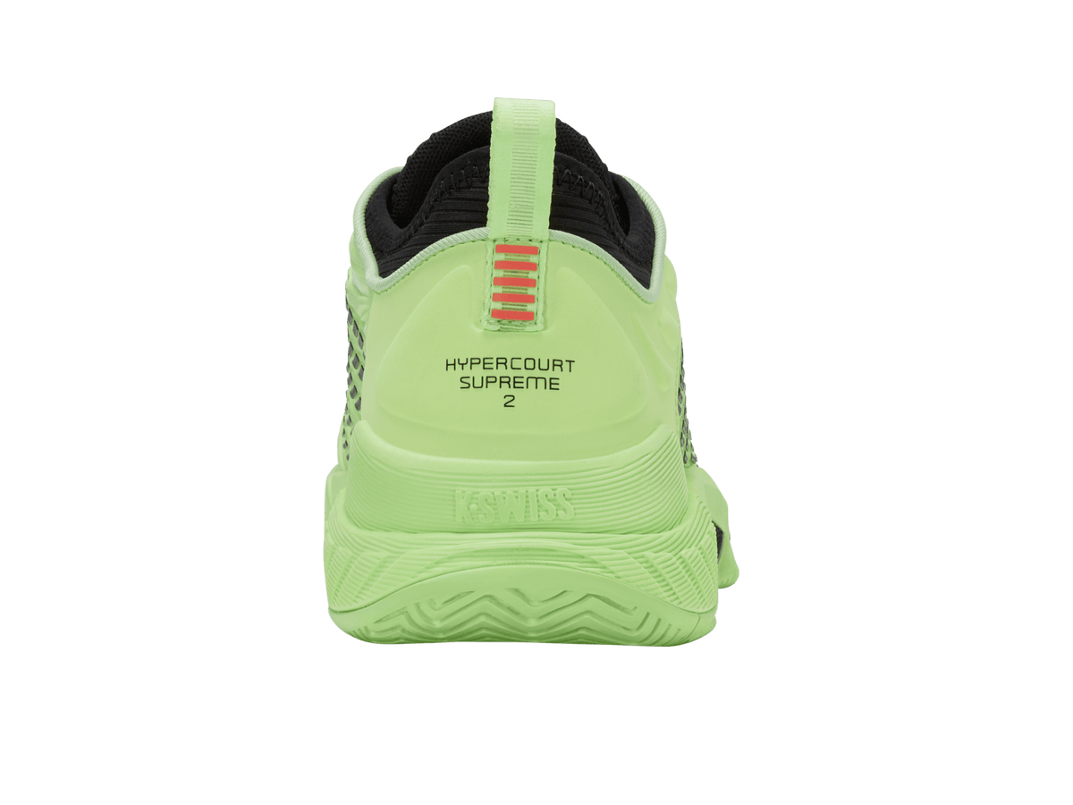 K-Swiss Men's Hypercourt Supreme 2 Court Shoes – Soft Neon Green/Black/Neon Lava