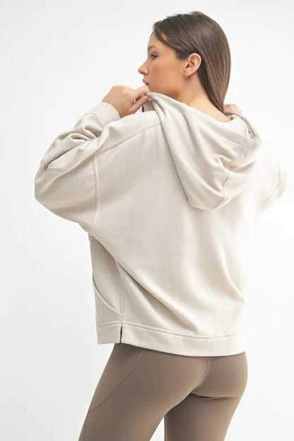 Drift Burnout Fleece Snap Hoodie.