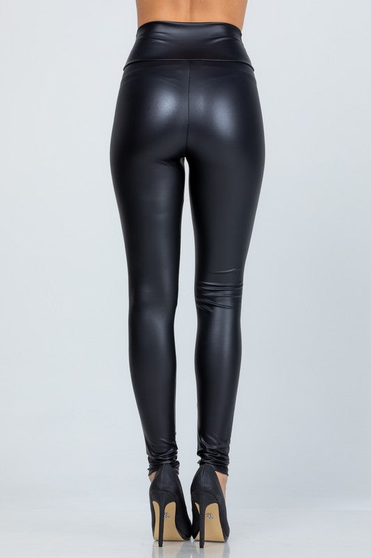 High Waist Leather Leggings