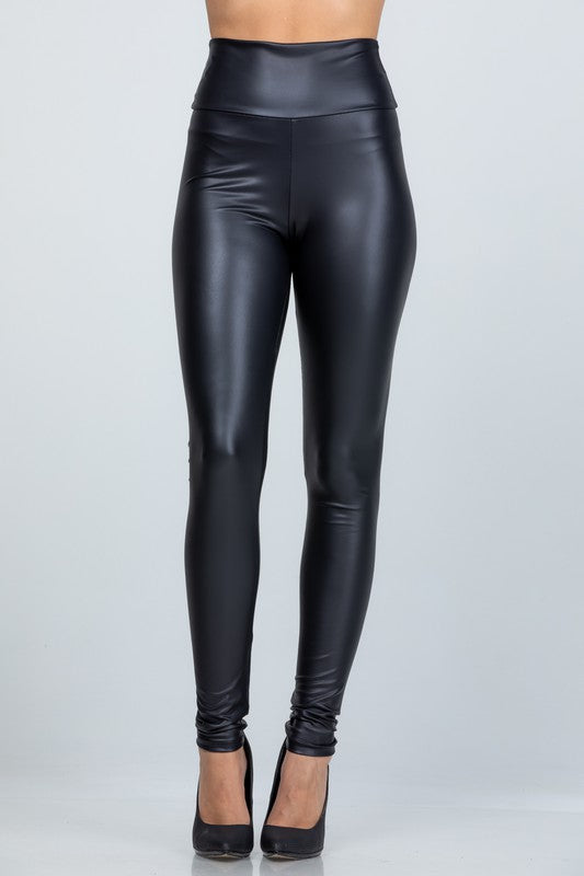 High Waist Leather Leggings