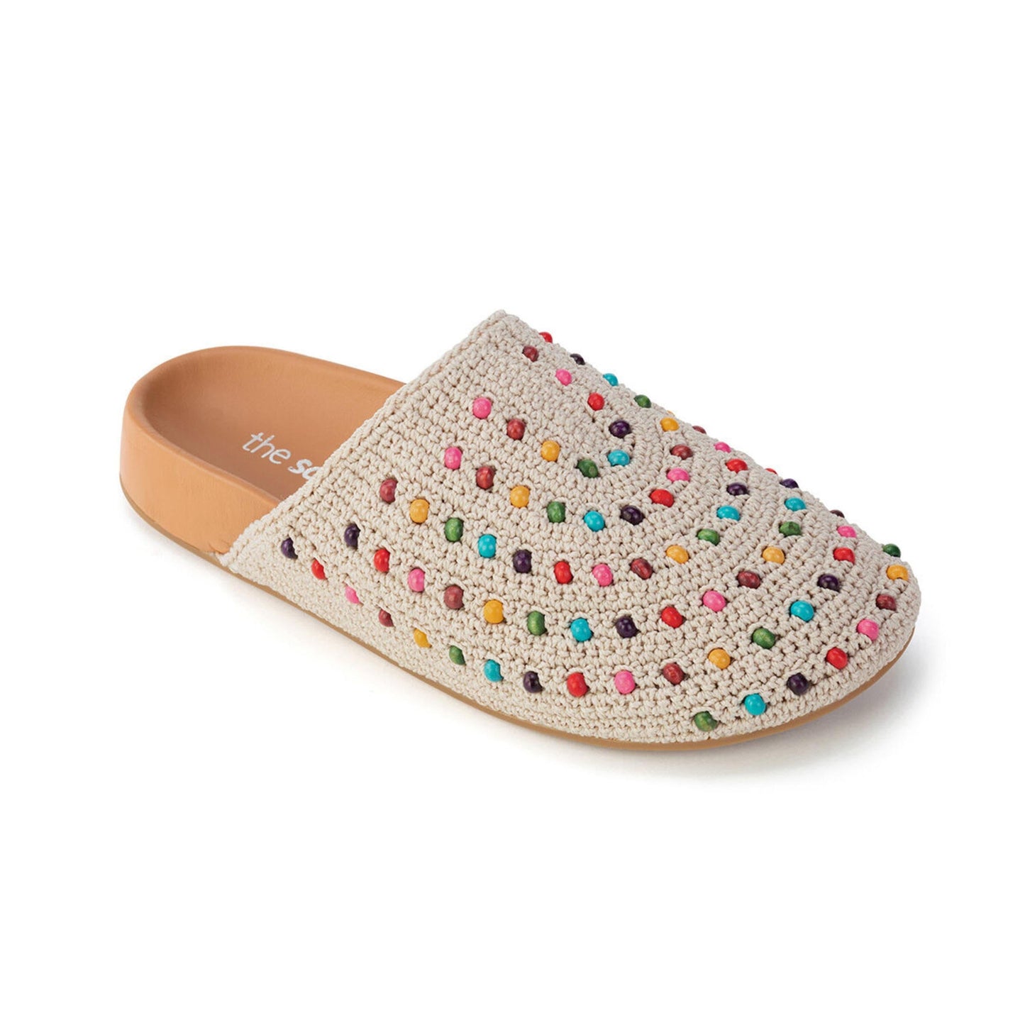 Bolinas Clog - Hand Crochet | Ecru Multi Beads