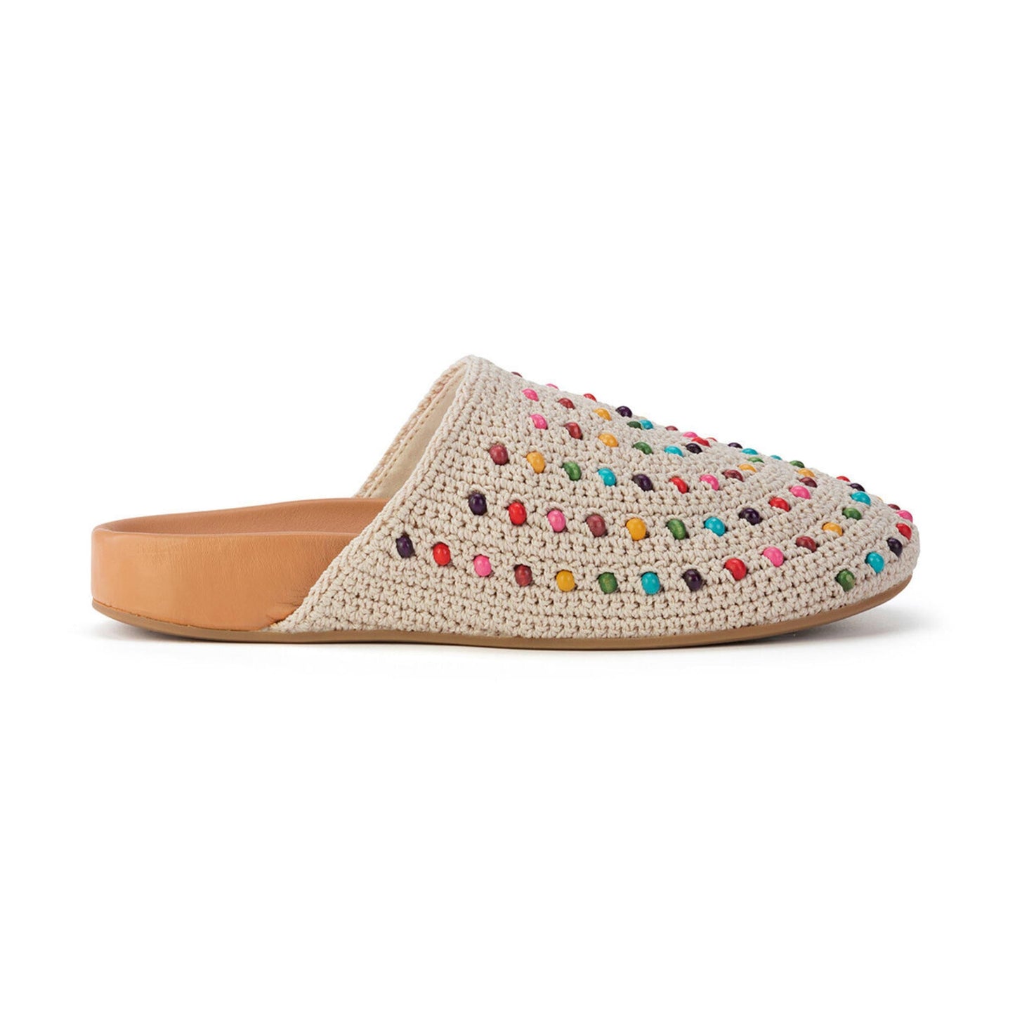 Bolinas Clog - Hand Crochet | Ecru Multi Beads