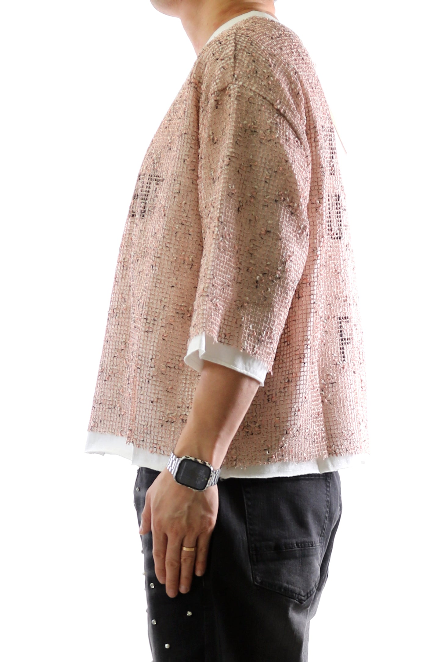 S/N Jersey 3/4 Sleeve Crop Top Tee