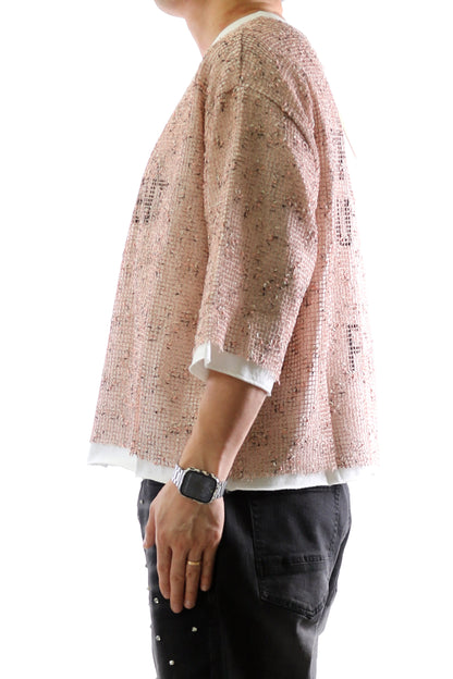 S/N Jersey 3/4 Sleeve Crop Top Tee