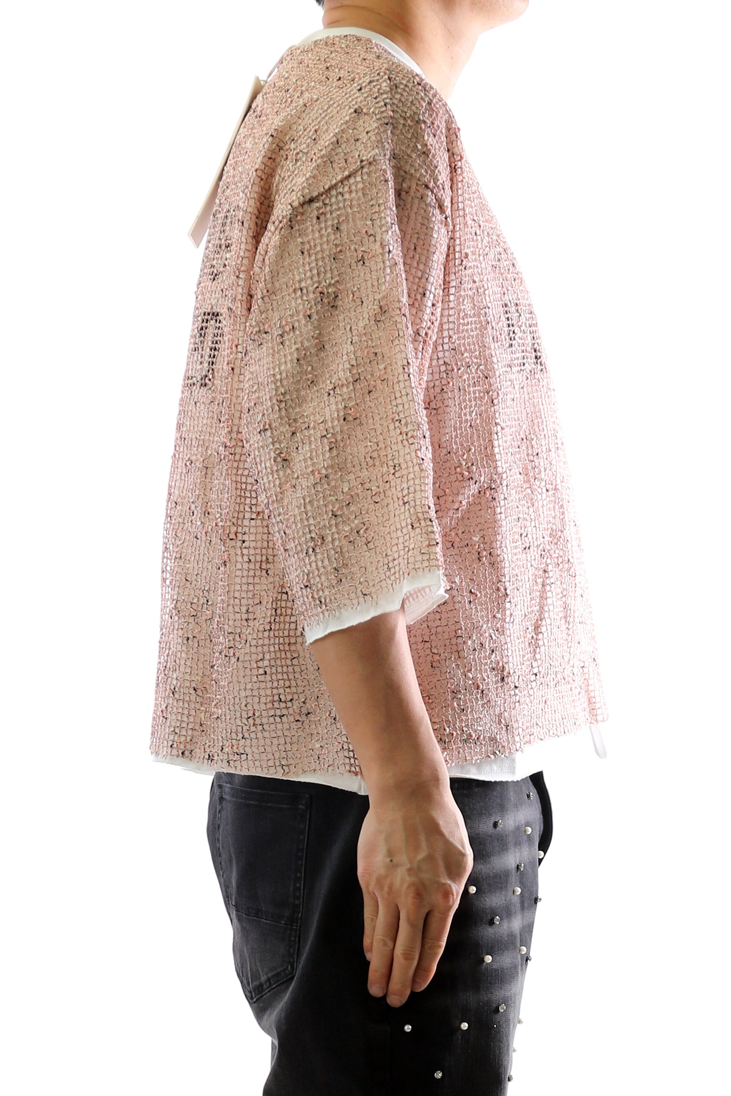 S/N Jersey 3/4 Sleeve Crop Top Tee