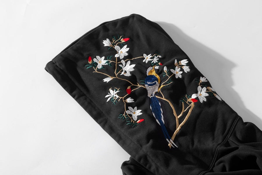 Flowers Embroidery Hoodie