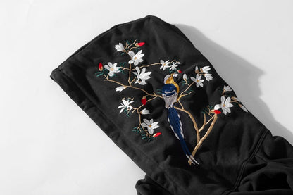 Flowers Embroidery Hoodie