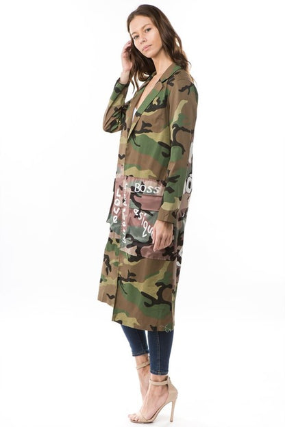 Nothing Like A Sistah Camo Trench