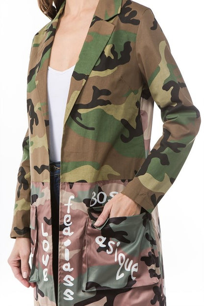 Nothing Like A Sistah Camo Trench