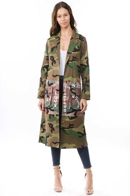 Nothing Like A Sistah Camo Trench