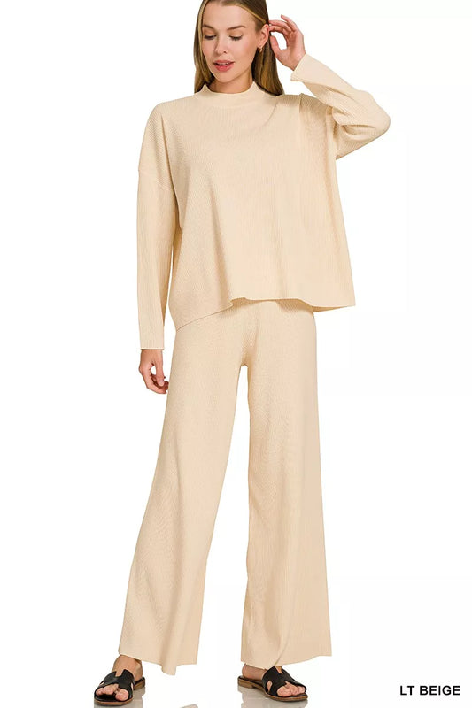 Viscose Sweater Top & Pants Set