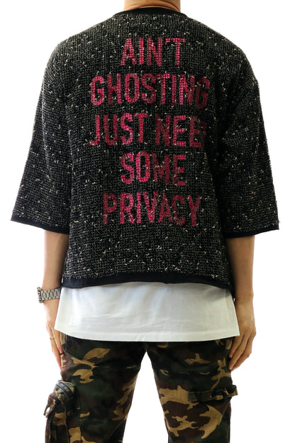 S/N Jersey 3/4 Sleeve Crop Top Tee