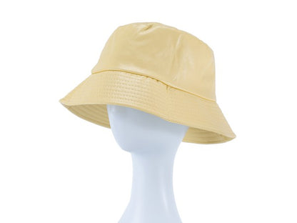 FAUX LEATHER BUCKET HAT