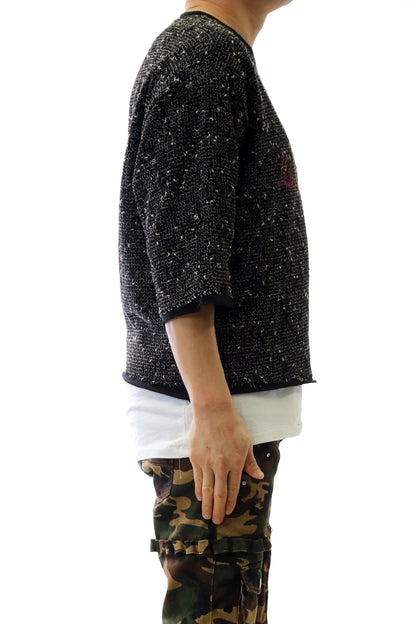 S/N Jersey 3/4 Sleeve Crop Top Tee