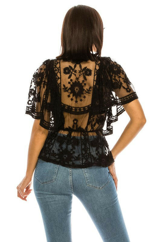 Lace Black Top.