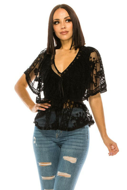 Lace Black Top.