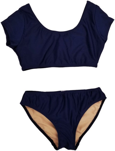 KIDS SHORT SLEEVE 2-PIECE BATHING SUIT