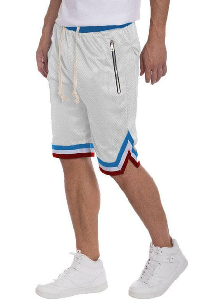 Striped Band Basketball Shorts.