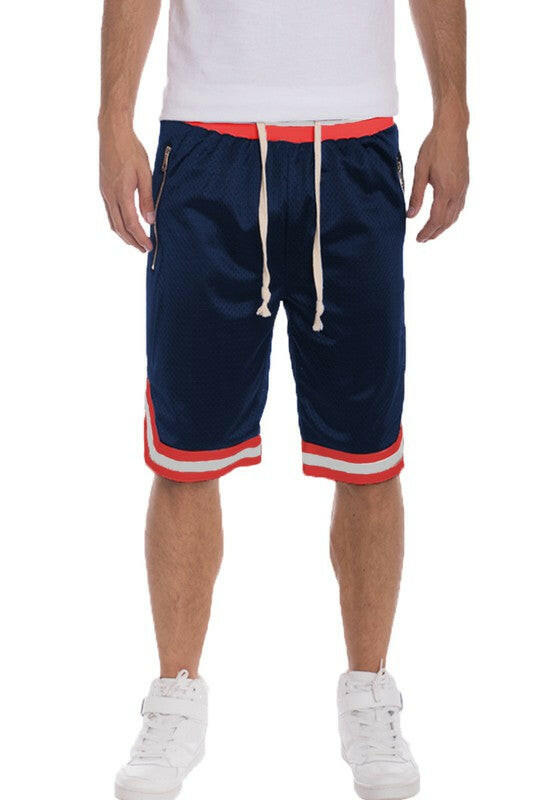 Striped Band Basketball Shorts.