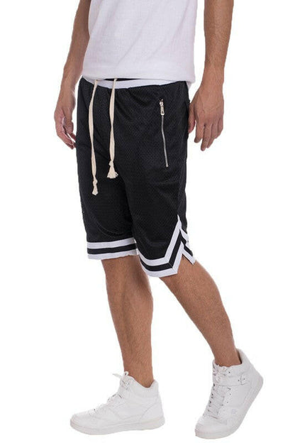 Striped Band Basketball Shorts.