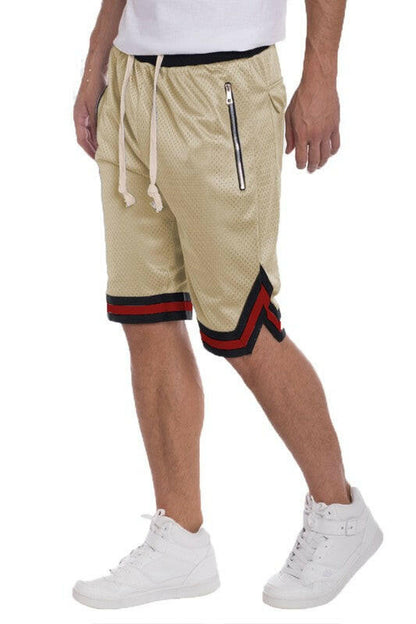 Striped Band Basketball Shorts.