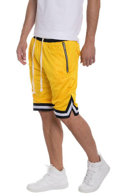 Striped Band Basketball Shorts.