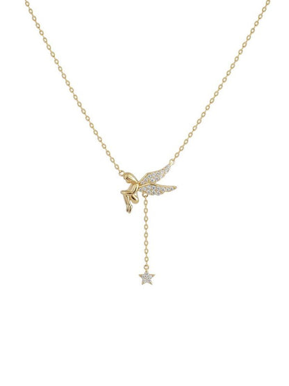 14K Gold Plated Fairy Necklace