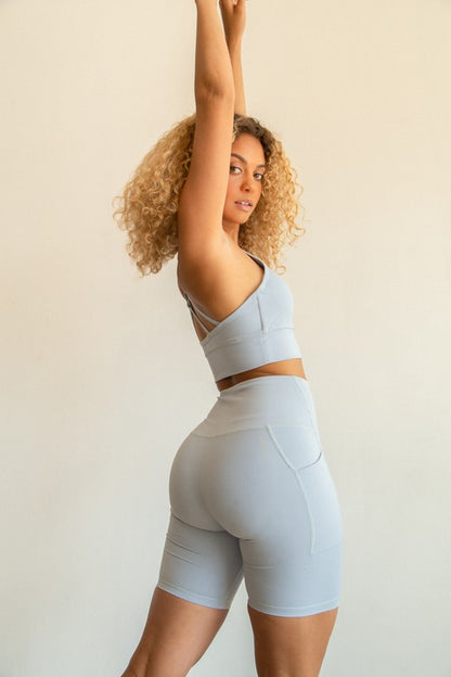 High Waist Yoga pants Short Side Pocket